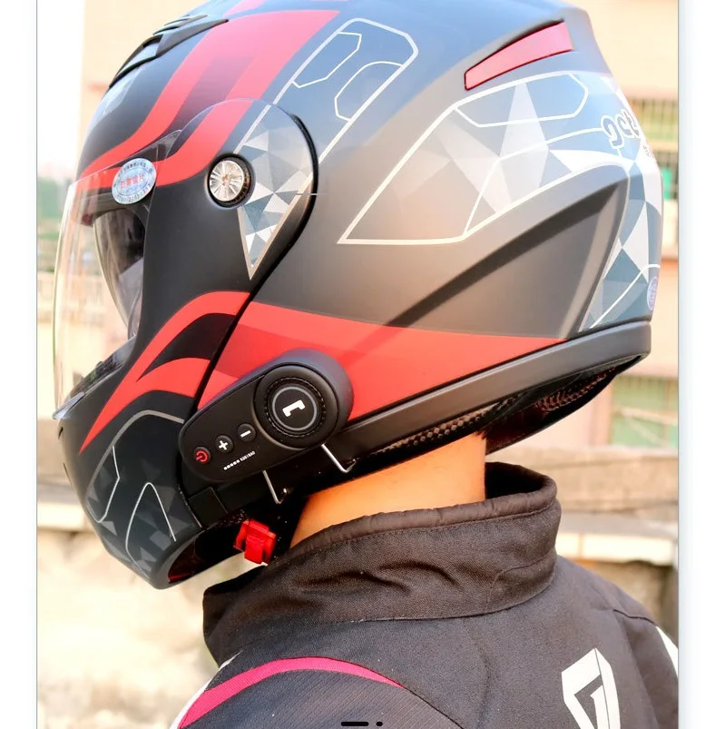 Motorcycle Helmet Bluetooth Ready Speaker Pockets DOT Approved helmet for Adult