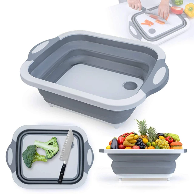 NEW Chopping Board Multi-function Kitchen Plastic Silicone Dish Tub Portable Collapsible Cutting Board Accessories/tool/gadget