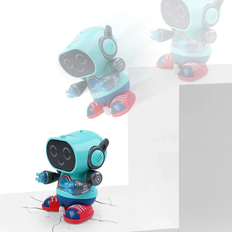 Electrical small dancing robot toy intelligent with musical and light