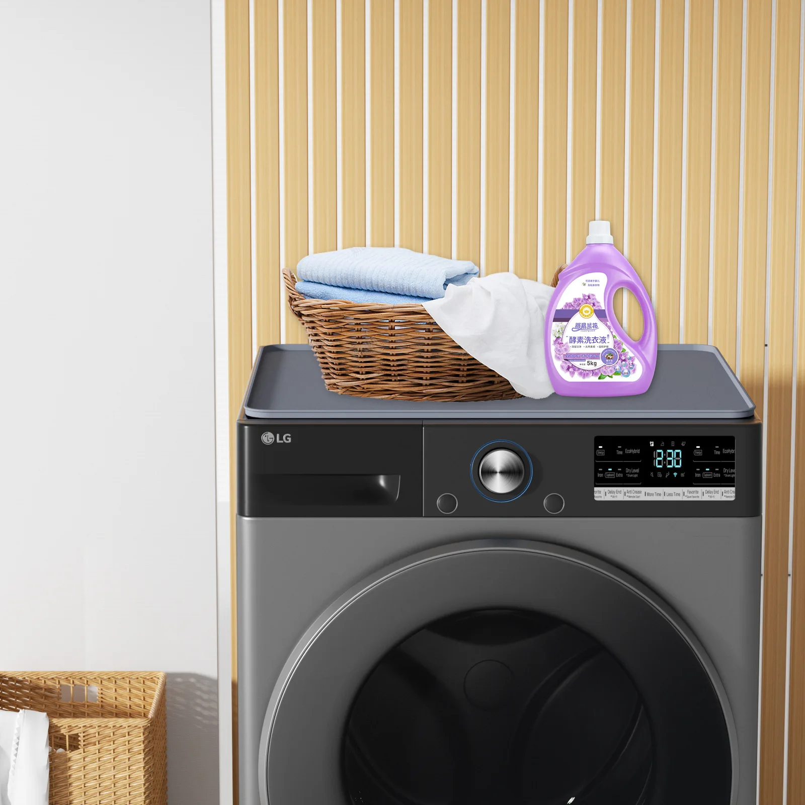 Newest Hot Sale Waterproof Dirt Resistant Silicone Washing Laundry Machine Top Storage Mat