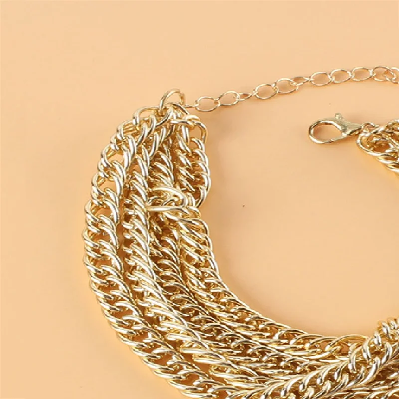 2023 Latest Pumps Shoes Multi-Layer Fashion Metal Chain High Heels Sexy Anklet For Women