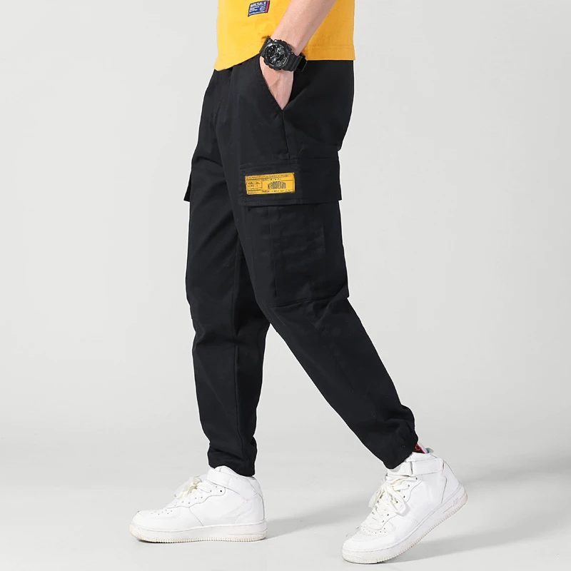 Сделано в Китае Модные мужские спортивные брюки свободные повседневные брюки большого размера брюки-карго в стиле хип-хоп