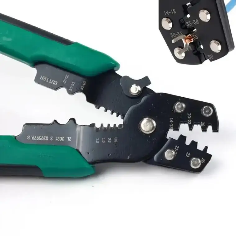 Multi-function Mini electric terminal crimping pliers With Wire stripping Cutting Hand Crimping Tool Multiple connector kits