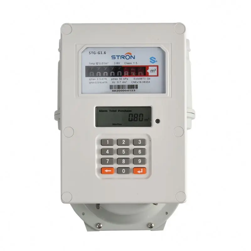 Smart gas meter STS standard Remote Control Prepaid Smart Split Gas Meter STG-G1.6 customizable