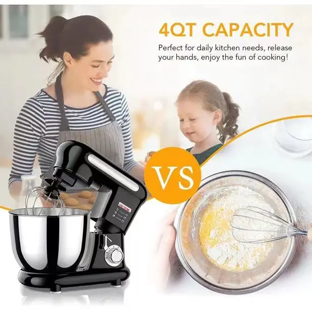 1000W 3.5L Multifunction Electric Stand Mixer Robot Kitchen Accessories for Baking and Food Dough with Plastic Housing