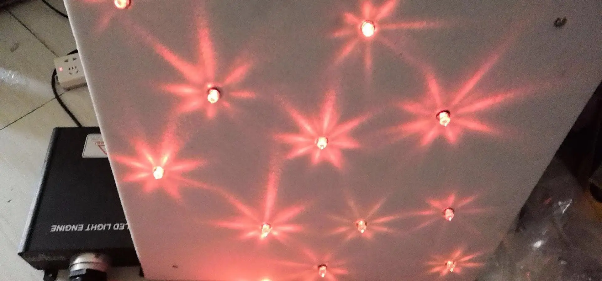 LED fiber optic ceiling crystal end fitting crystal, lampwork