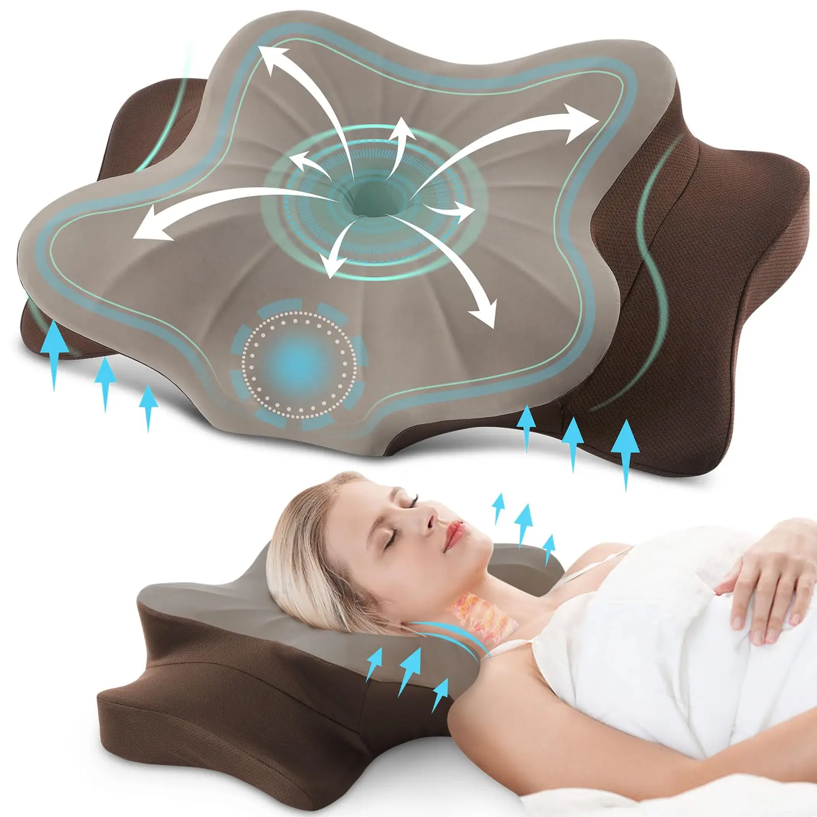 New Design Non-toxic Breathable Memory Foam Soft Pillow For Couple