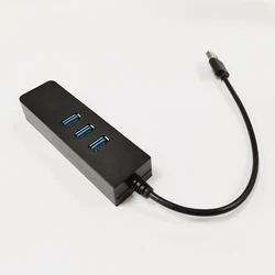 Aluminum LAN Wired USB Network 3 Port USB 3.0 Hub USB to 1000 Gigabit Ethernet Adapter for Laptop Tablets