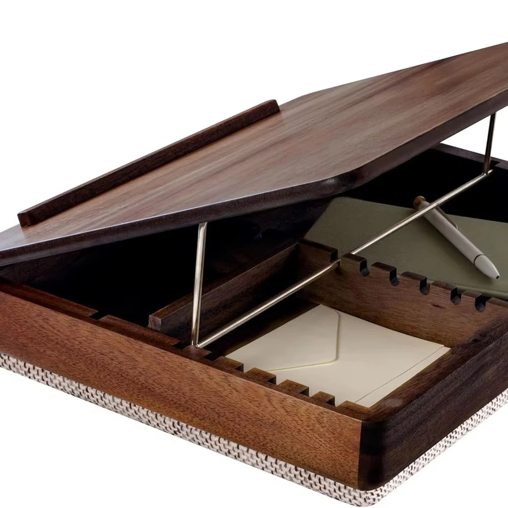 Lap Desk Portable Laptop Desk with Pillow Cushion Laptop Stand with Device Ledge and Phone Holder