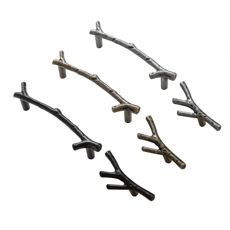 Tray Metal Frame Irregular Handle Tree Branch Furniture Drawer Cupboard Wooden Door Pulls Bracket Accessories Handles