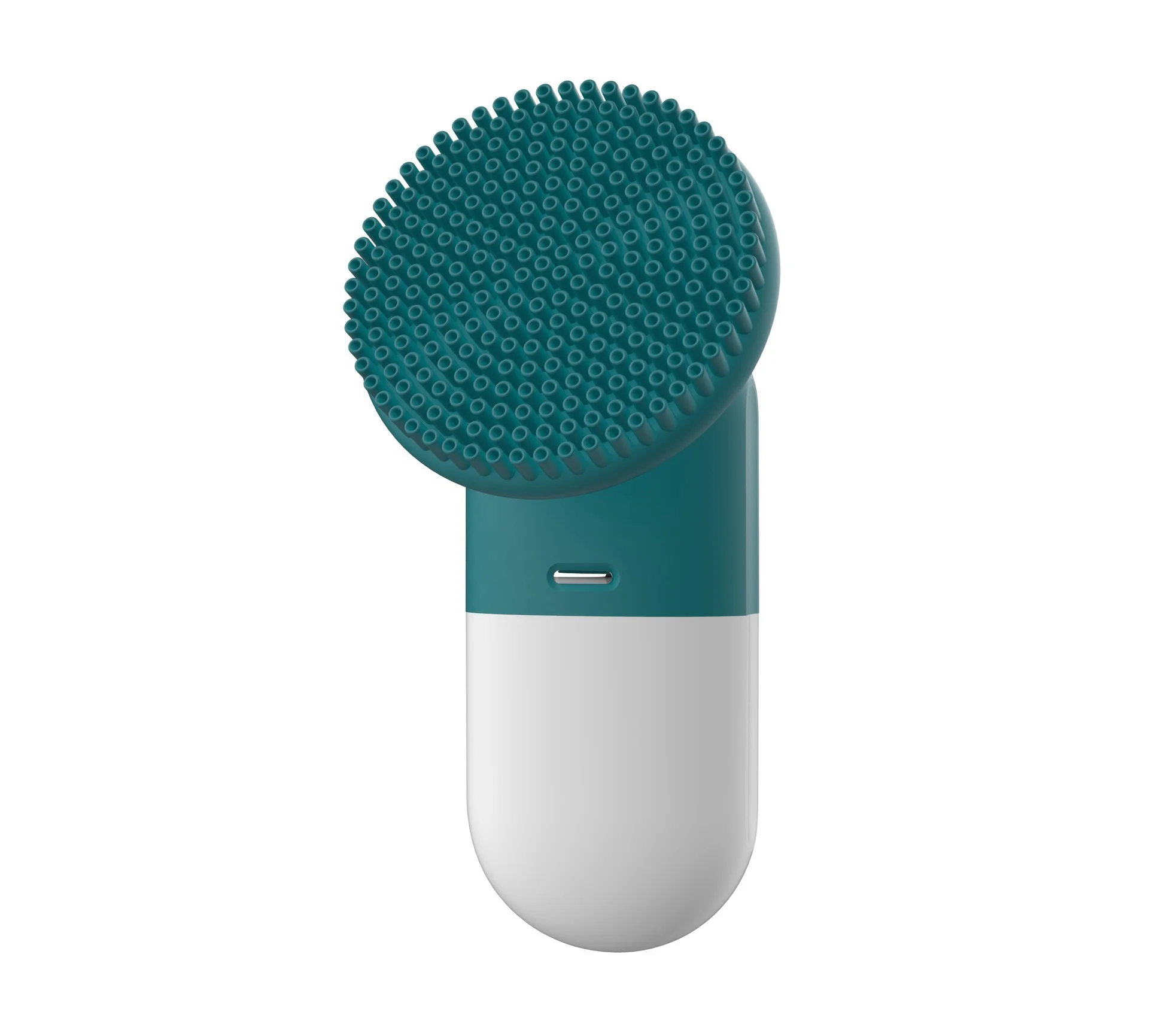 Custom Logo Mini Face Scrubber Soft Wash Facial Cleanser Silicone Korean Facial Rotary  Cleansing Brush