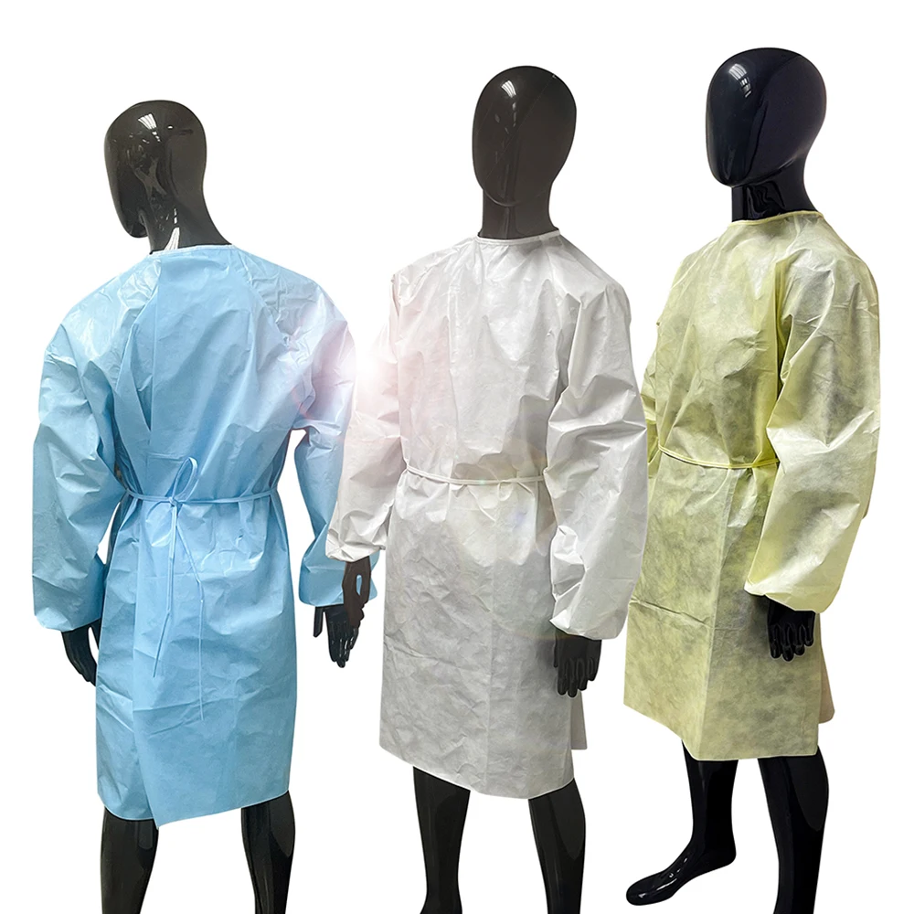 China Supplier Wholesale Non Woven Disposable Clothing Blue Aami Level 1 Gown For Adult
