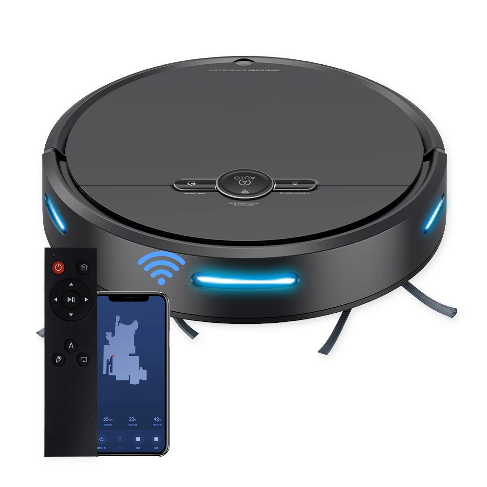 OEM Robot Vacuum Cleaner Floor Cleaning Sweeping Mop Aspirador Recharge Smart Vacuums Wi-Fi TUYA Alexa Home Appliance