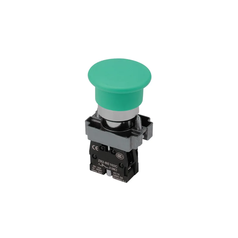 SHENGLEI mushroom self-locking green red XB2 Series explosion-proof emergency stop button control switch opening 30mm