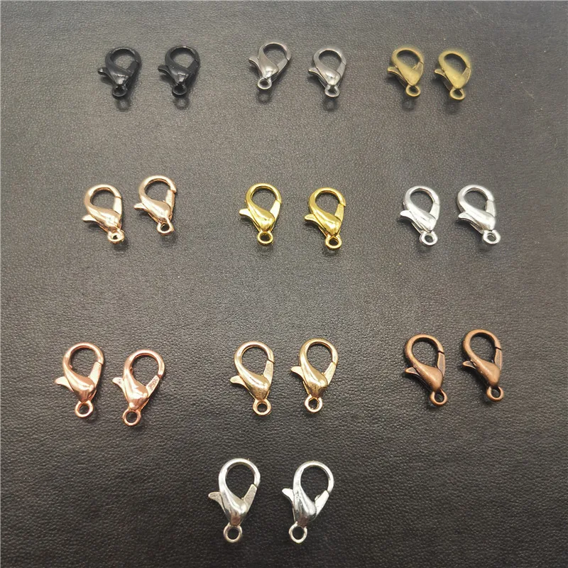 Factory Sale Zinc Alloy 10mm 12mm 301 302 Lobster Clasp for  DIY Jewelry Making