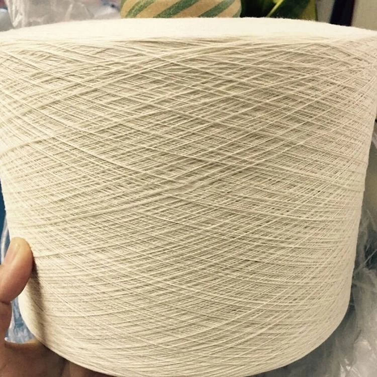 Recycled Cotton Sweater Yarn Raw White Ne20s/1 Oe Recycled Cotton Yarn For Knitting Socks Weaving