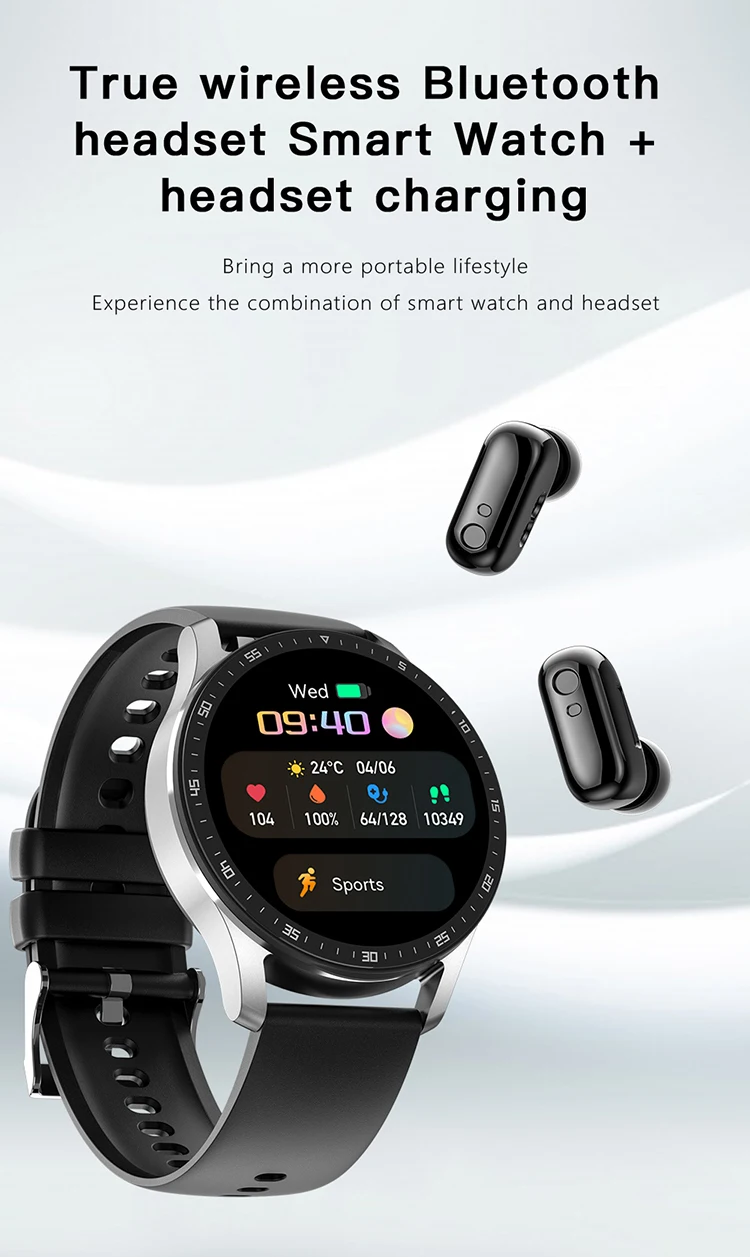 2023 New X7/X8/R6/S6 TWS Smartwatch Con Auriculares 2 en 1 Smart Watch with Earpod