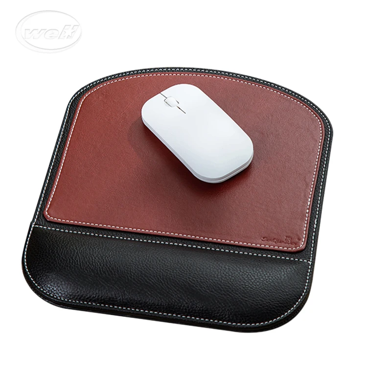 New mouse pad wholesale computer desk pad wrist keyboard pad office simple and dirty solid color leather wrist rest