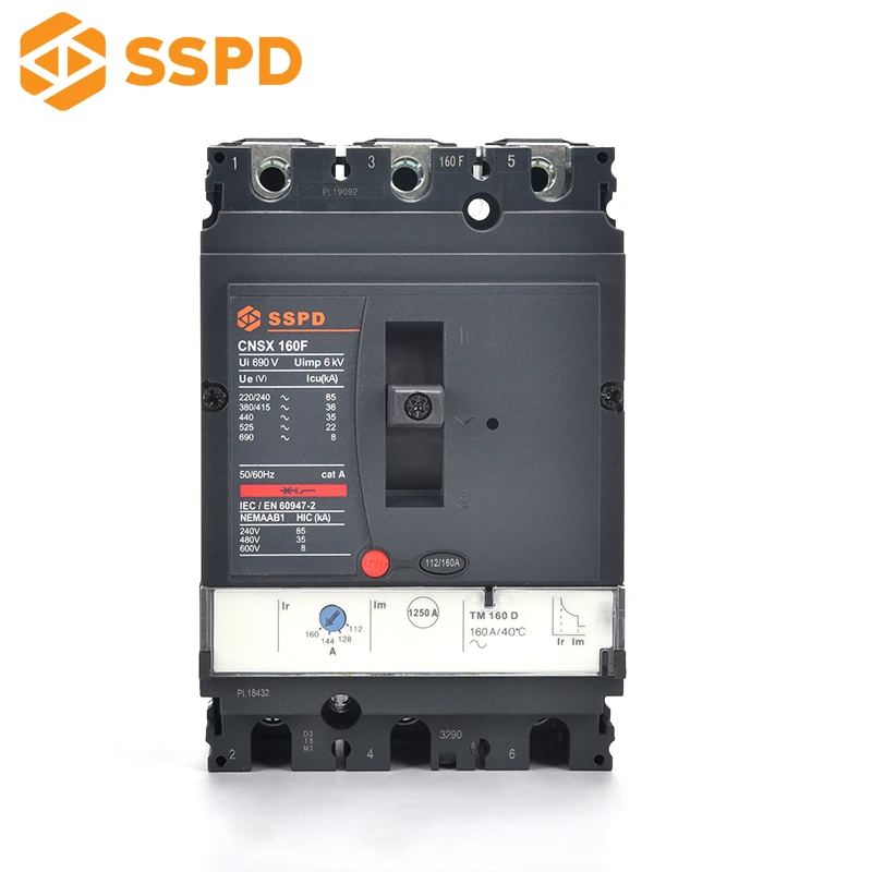 SSPD Manufacturer cheap NSX 160A 3P MCCB Moulded Case Circuit Breaker nsx series