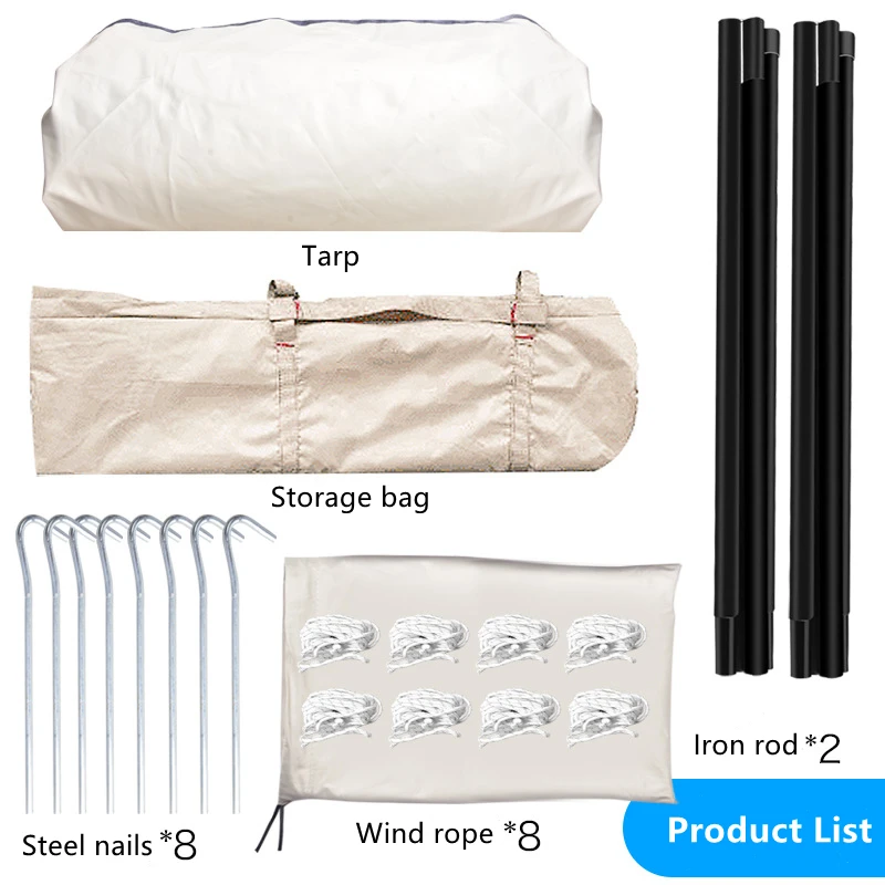 Awning Tarp Tent Awning Oxford Sunscreen Barbecue Waterproof Trap tent Outdoor Canvas Camping Tent For Sale