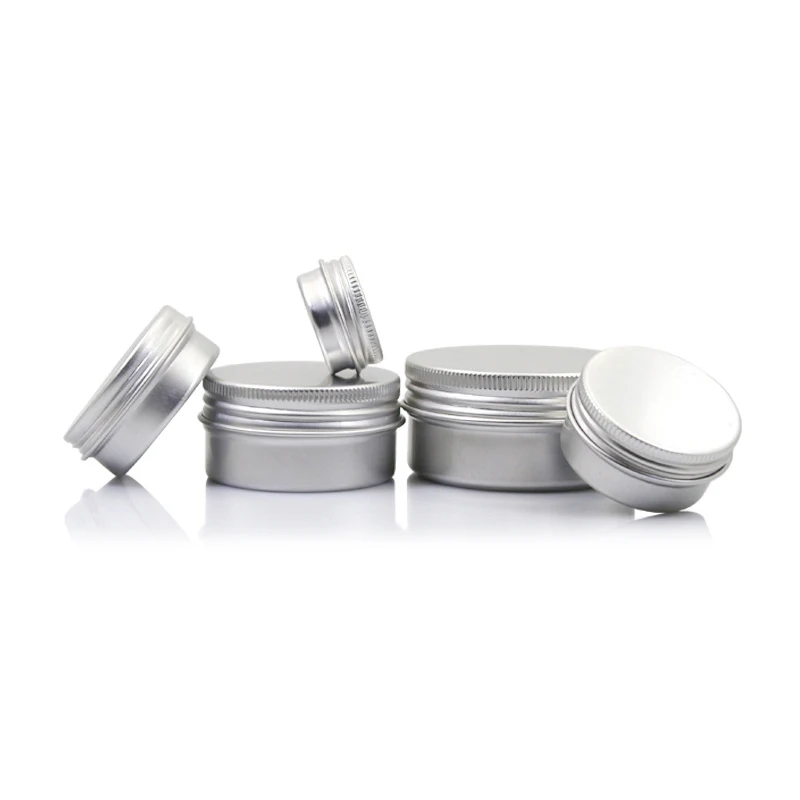 100g Round Storage Balm Oils Tea Packaging Cosmetic Cream Candy Spice Pill Mint Small Metal Aluminium Tin Box With Screw Lid Jar