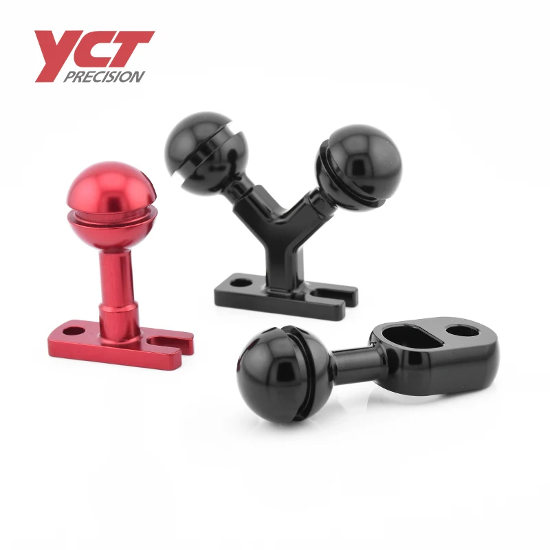 Custom CNC Machining 1 inch Aluminum Underwater Base Single Ball Adaptor for Housing Handles