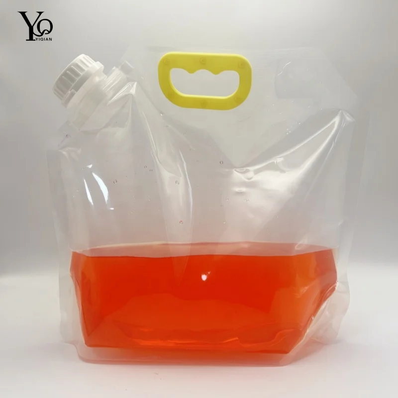 Good in Stock Transparent Plastic Spout Bag Self Standing Washing Soup Liquid Shampoo Pouch with Cap