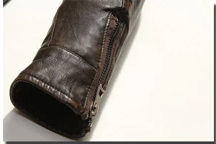 2021 New Men Motorcycle Winter Warm Padded PU Leather Jacket