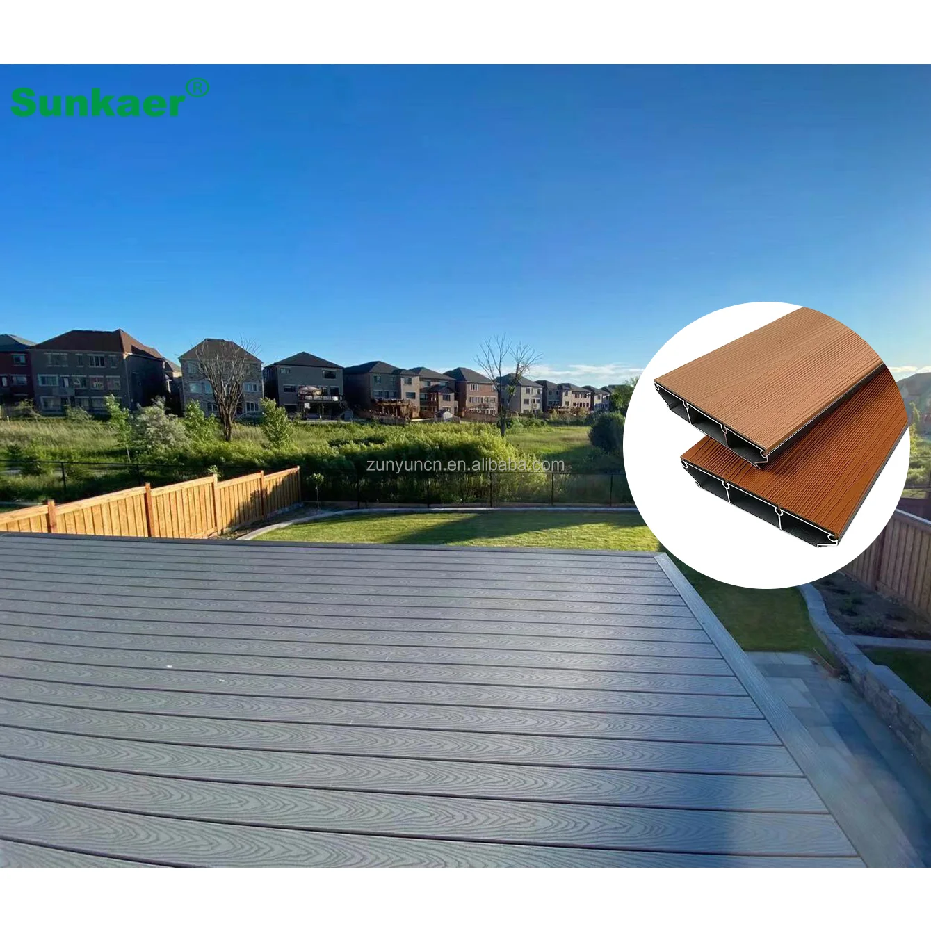 Top Aluminum factory price Composite Decking Elegant Anodized Aluminum Decking For Pool Decks Waterproof Wpc