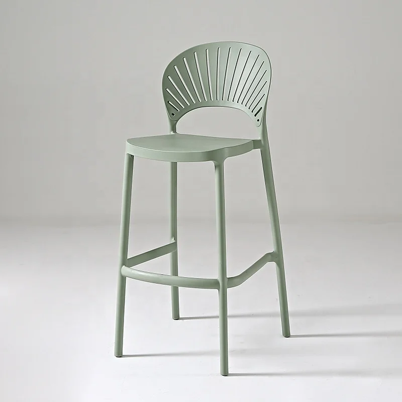 HE-020,Manufactory Modern Simple Plastic PP High Bar Chair Nordic Shell bar Chair Leisure Backrest Bar Chair