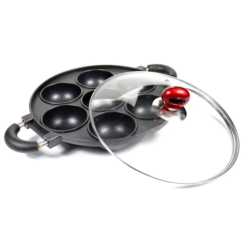 7 round cavities time saving Frying Pan For Kitchen Cooking cake pan maker