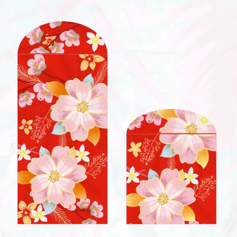 Custom UV Embossing Logo Luxury Chinese New Year Hong Bao Wallet Lucky Money Red Envelope