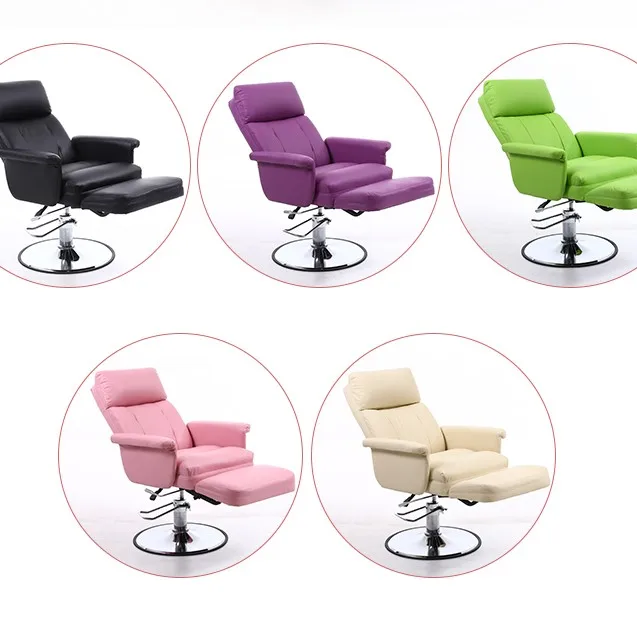 Ladies purple salon chair modern for salon nails furniture beauty lash chair recliner