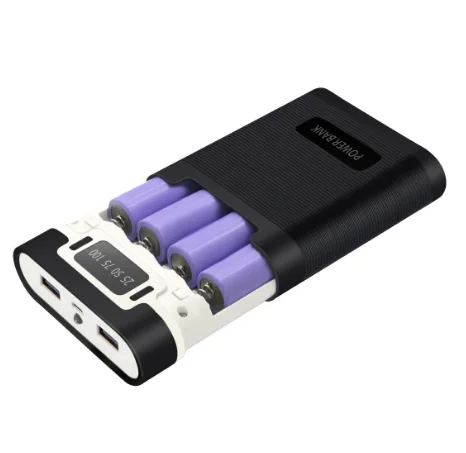 Большая емкость 4x18650Battery (не входит в комплект) 1000 мАч Power Bank оболочка с 2xusb выходным дисплеем для iPhone мобильного power bank