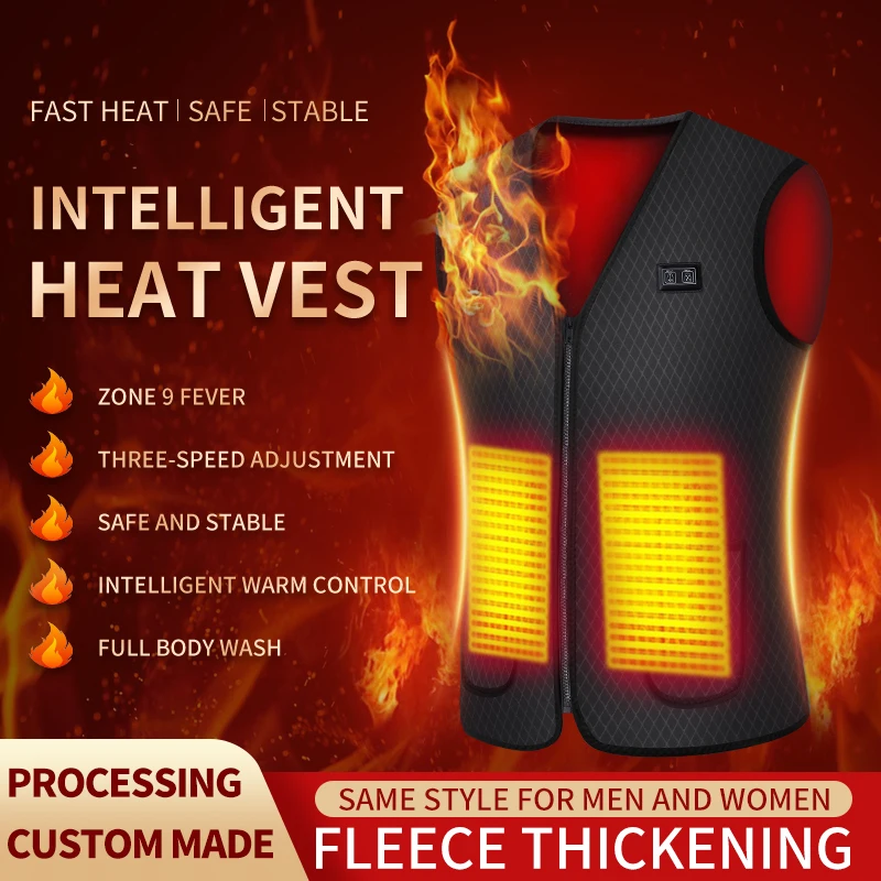 Outdoor Heated Vest Lightweight Soft Unisex Hunting Heated Vest Warm Clothing