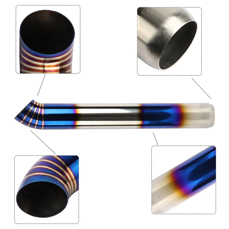 58cm Length Car Exhaust Pipe Muffler Universal Auto Tip Tail Tube Aluminum Alloy For Racing Decoration