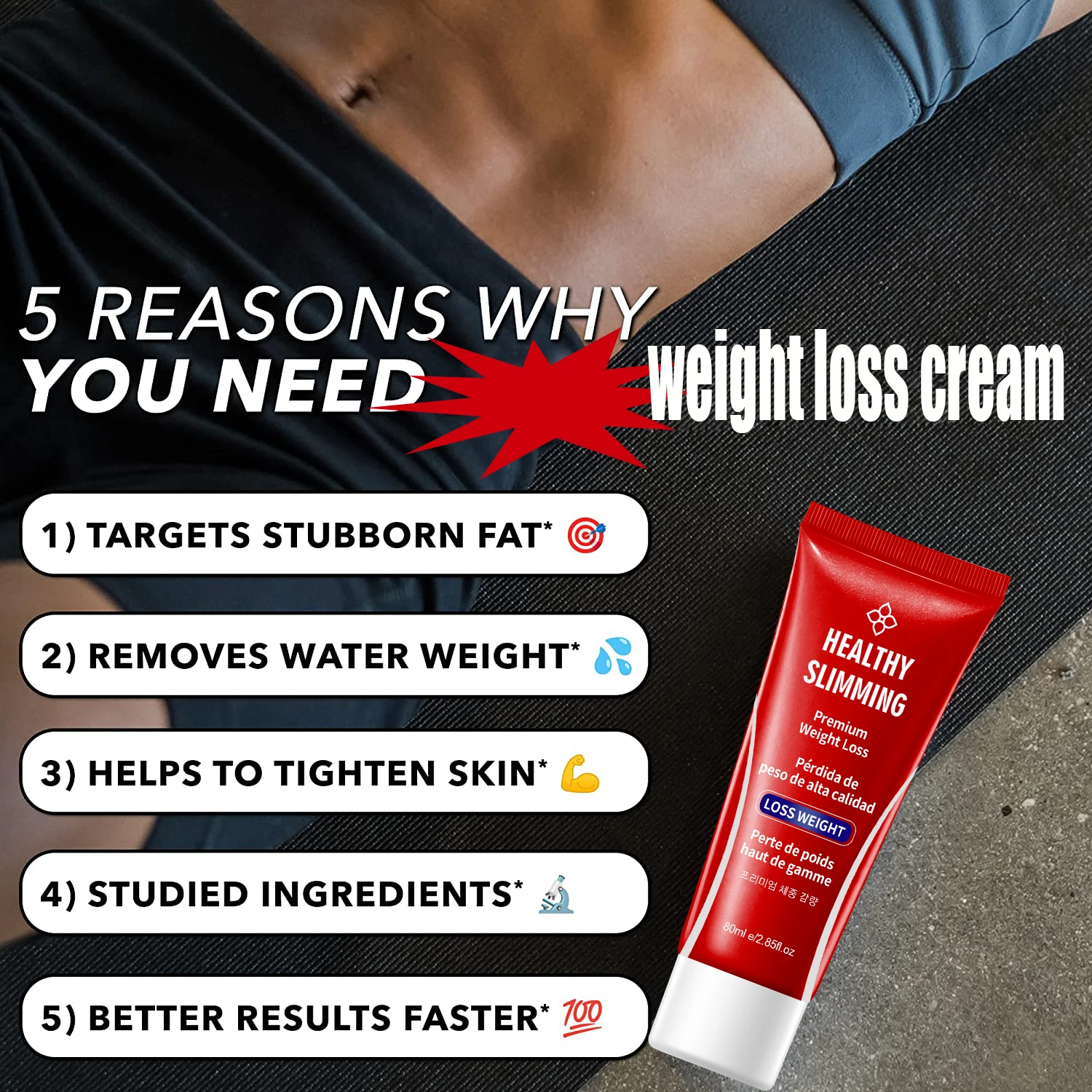 Slimming Cream Navel Arm Leg Belly Fat Burning Cream Weight Loss Skin Firming Moisturizing Relaxing Tightening & Slimming