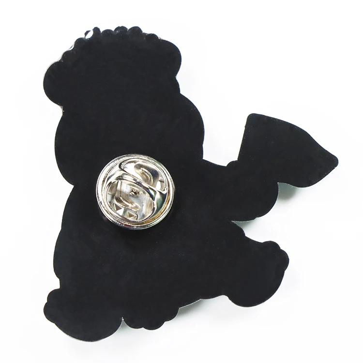 custom logo pvc plastic pin badge with pin