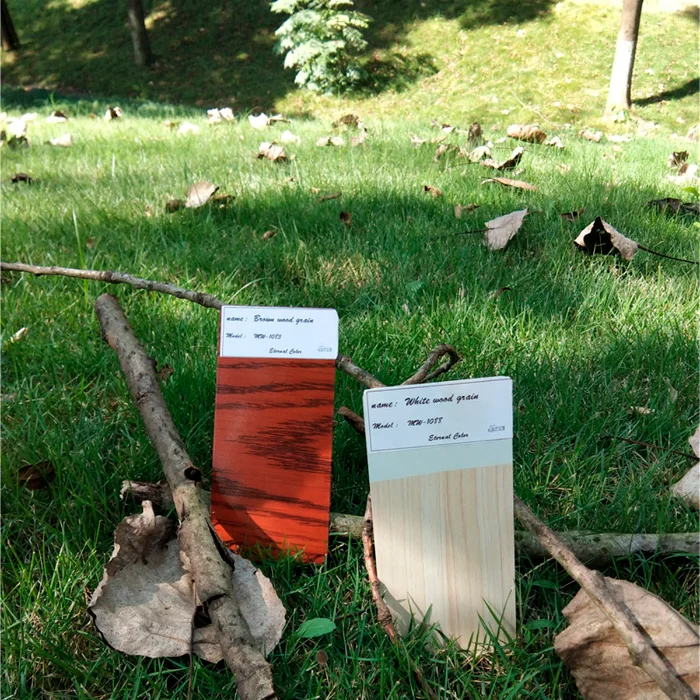 Eternal Color Customized Deep White Oak Wood Grain Heat Transfer Wood Powder Coating For Furniture Manufacturers