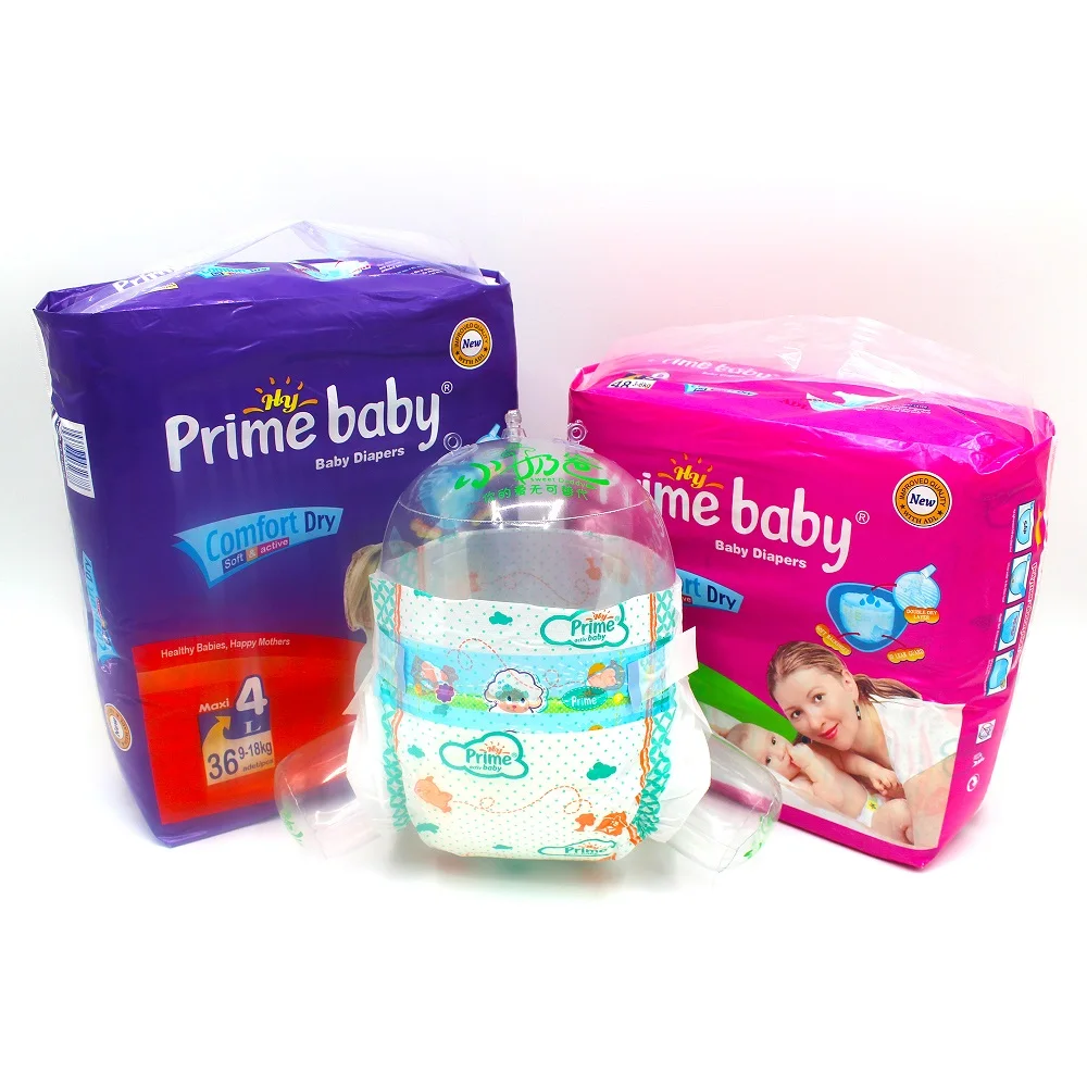 Oem Wholesale Price NB S M L XL Big Elastic Waistband Baby Diaper Nappies Disposable Ultra thin Babies Pampering With Magic Tape