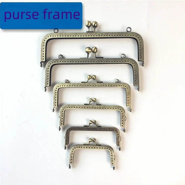 8.5cm 12.5cm 20cm kiss lock metal clasp frame bag hardware metal purse frame bag accessories wallet handbag purse frames