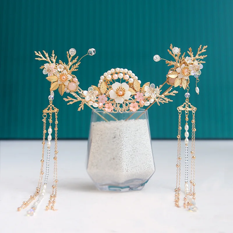 Wholesale Hanfu Headdress Tassel Antique Hair Ornaments Ancient Hairpin Step Shake Complete Set Hairpin Ancient Accessories