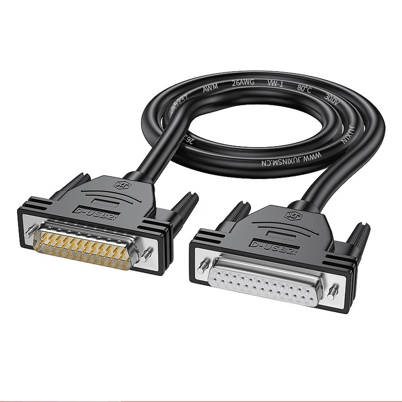 WinAqum DB25 M/F Extended Cable D-Sub Aluminum Foil + Braided Shielding 25 Pin Line for PC Printer