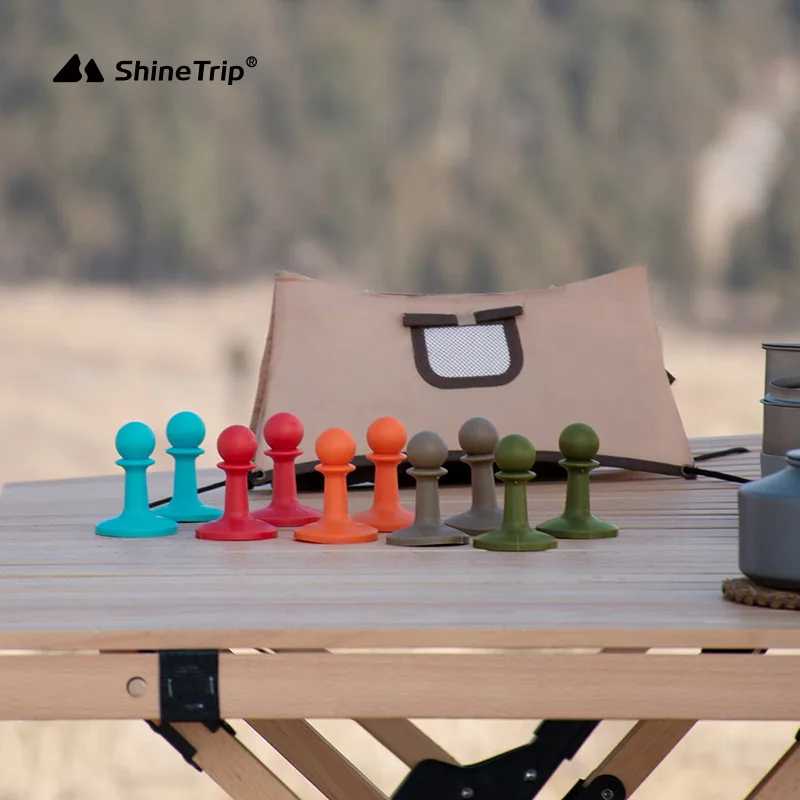 ShineTrip New Camping Canopy Tent Canopy Camping Pole Support Poles Guard Thunder Protection Hat 4pcs