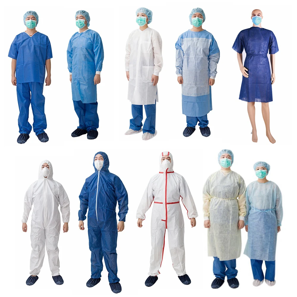 Medical Hospital Use Sterile SMS fabric level3 reinforced disposable surgical gown waterproof protect clothing surgical gowns