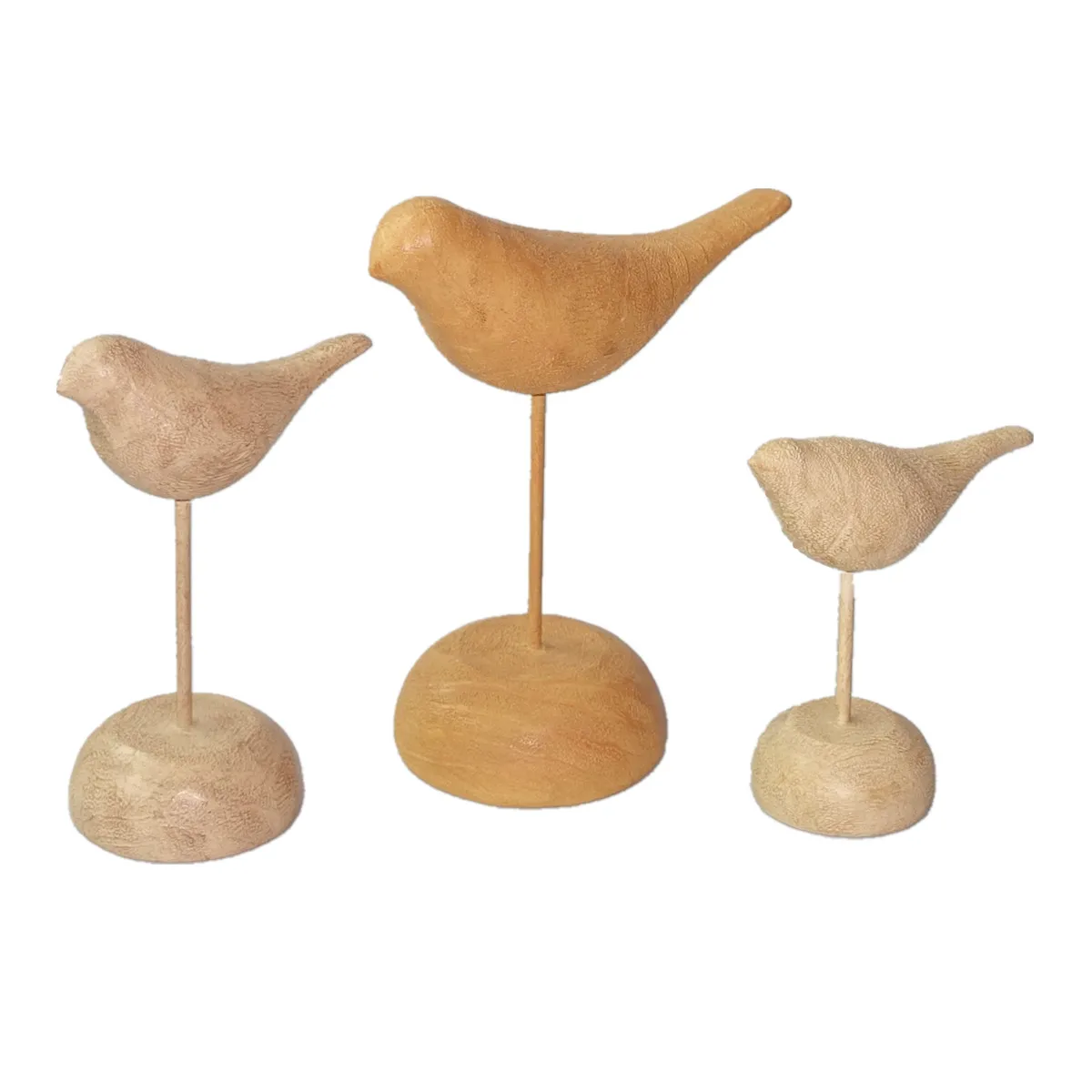 Статуэтка птицы из смолы с эффектом ткани 6,5 дюйма, льняная скульптура с металлическими ножками