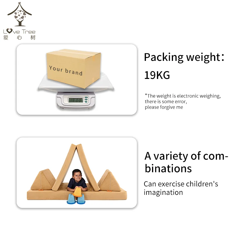 Modern Living Room Space-saving Convertible Folding Extendable Kids Child Soft Play Sofa Couch Bed