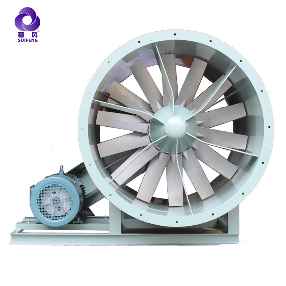 Hot sales industrial ventilation bifurcated fan axial flow fan air extractor for HVAC