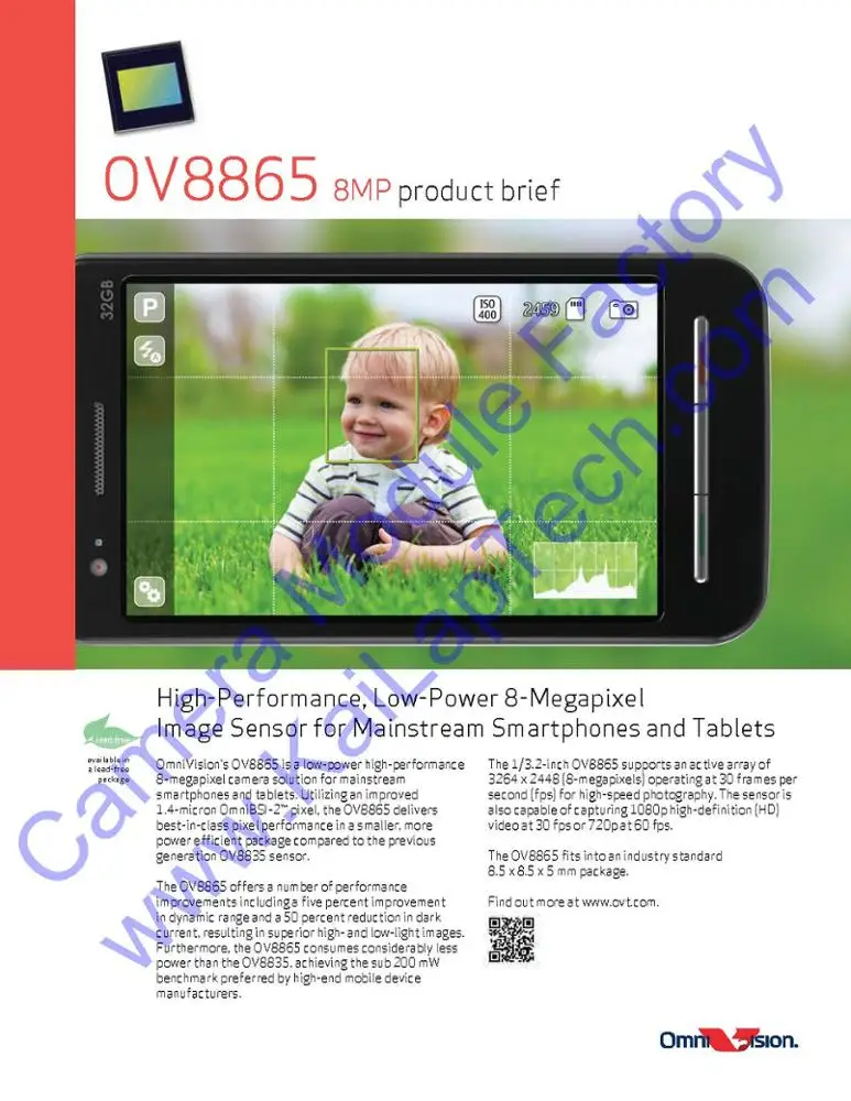  KLT-C1K-OV8865-A106B V2.1 OmniVision OV8865 Интерфейс MIPI с автофокусом 8-мегапиксельный модуль