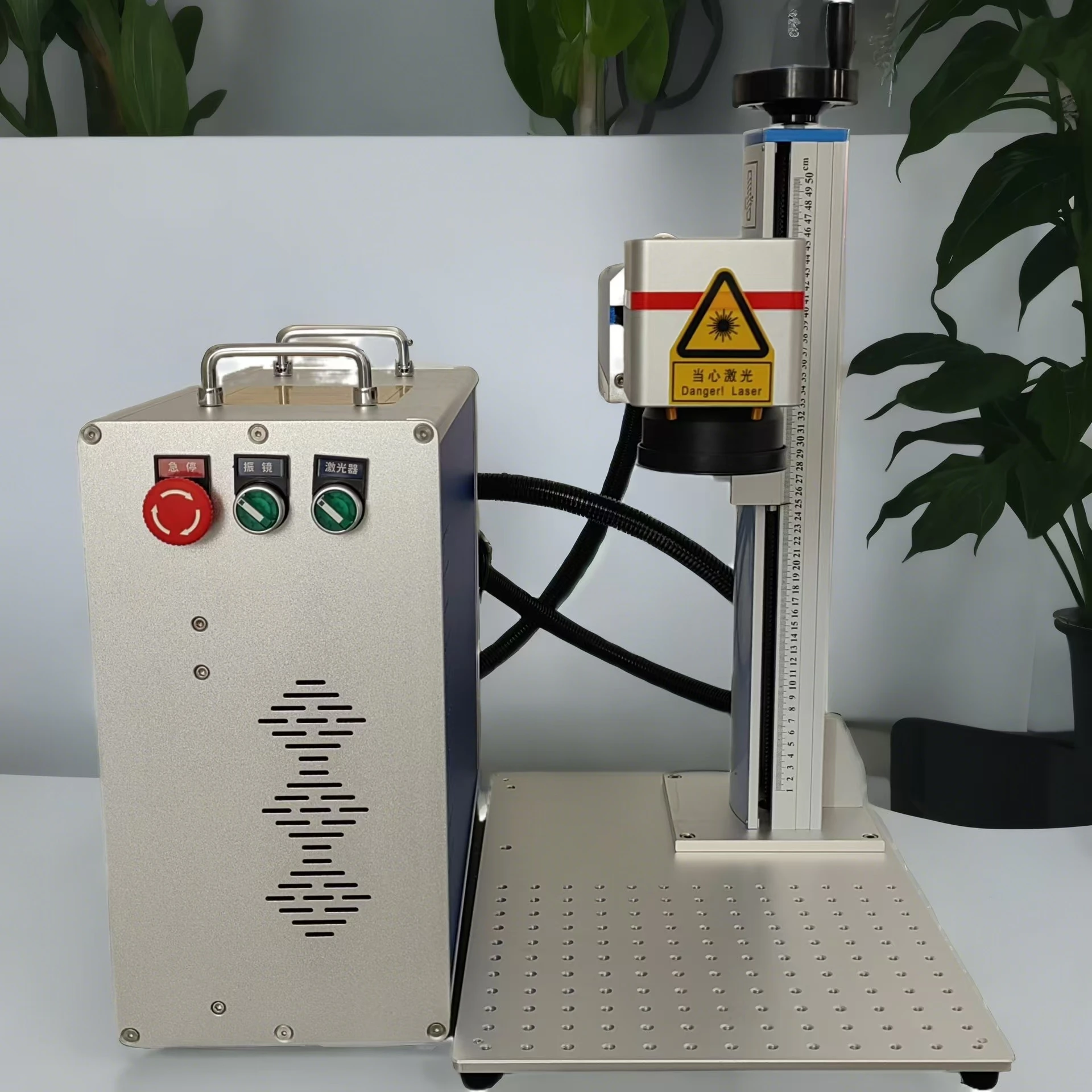 50W Fiber Laser  Marking Machine with Sino Galvo canning Head for Metal Deep marking Laser Source